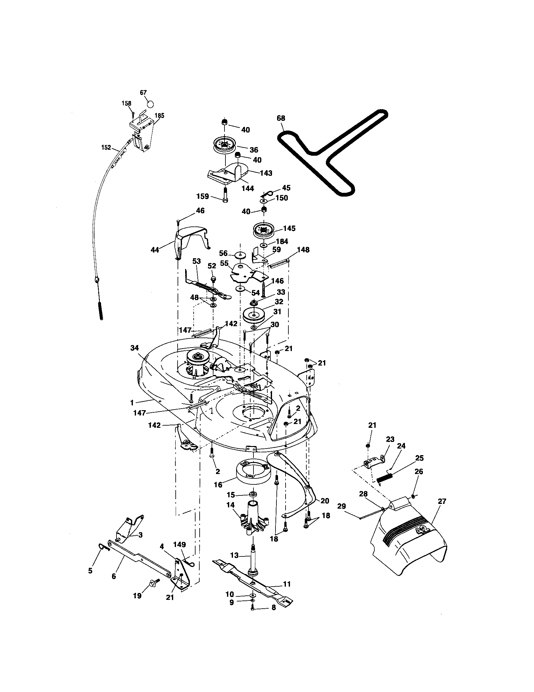 Craftsman 917276391 mower deck diagram