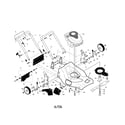 Poulan 376110 engine/housing/handle diagram