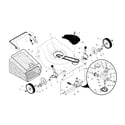 Poulan 376110 drive control/gear case/wheels diagram