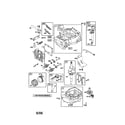 Briggs & Stratton 123K02-0582-E1 cylinder/crankshaft/sump diagram