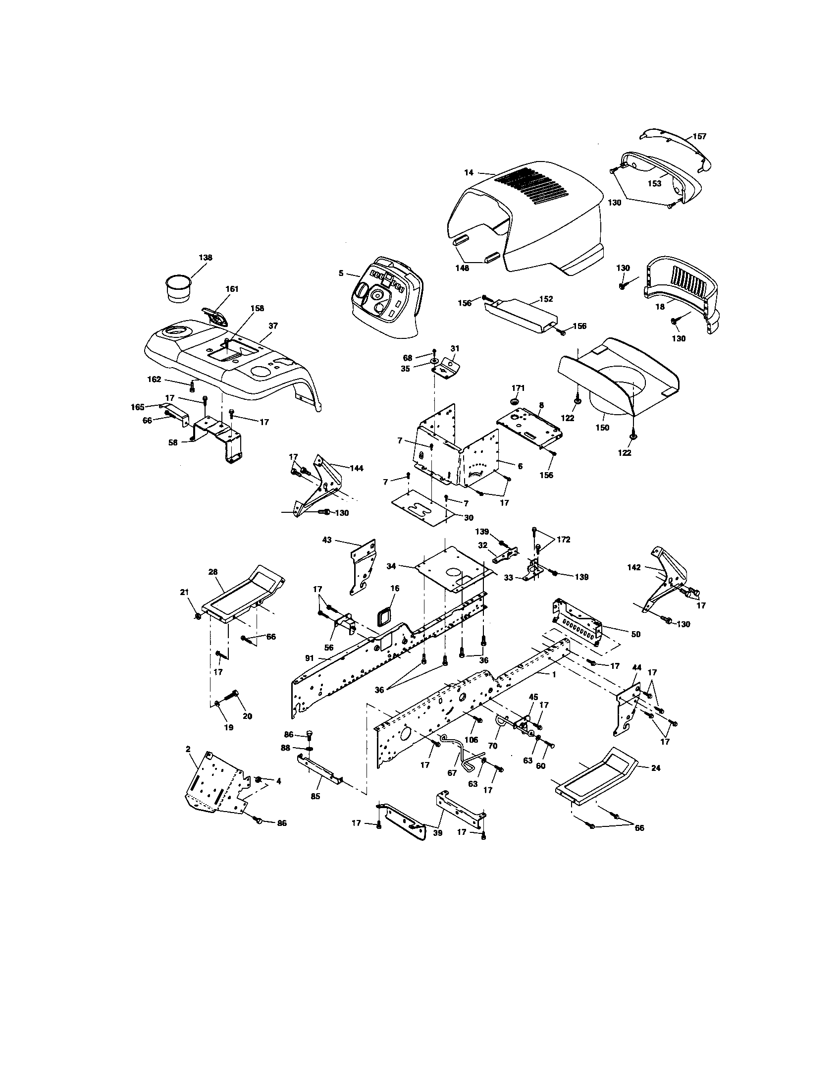 Craftsman 917276071 chassis and enclosures diagram