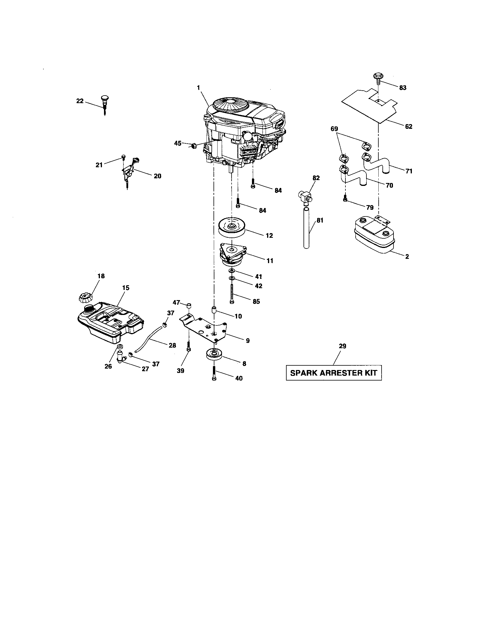Craftsman 917276071 engine diagram