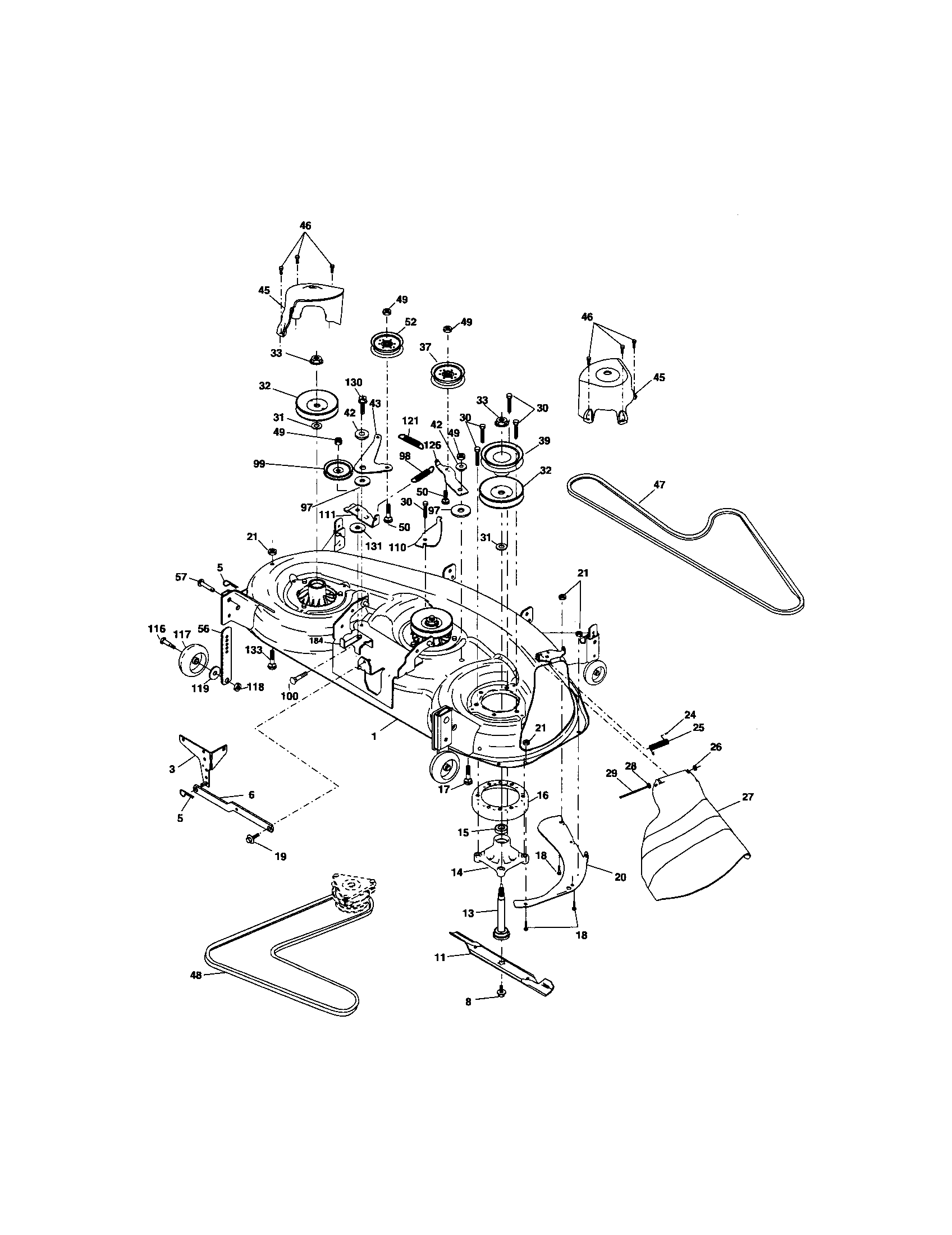 Craftsman 917276071 mower deck diagram