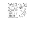 Briggs & Stratton 123K02-0592-E1 rewind starter/fuel tank diagram
