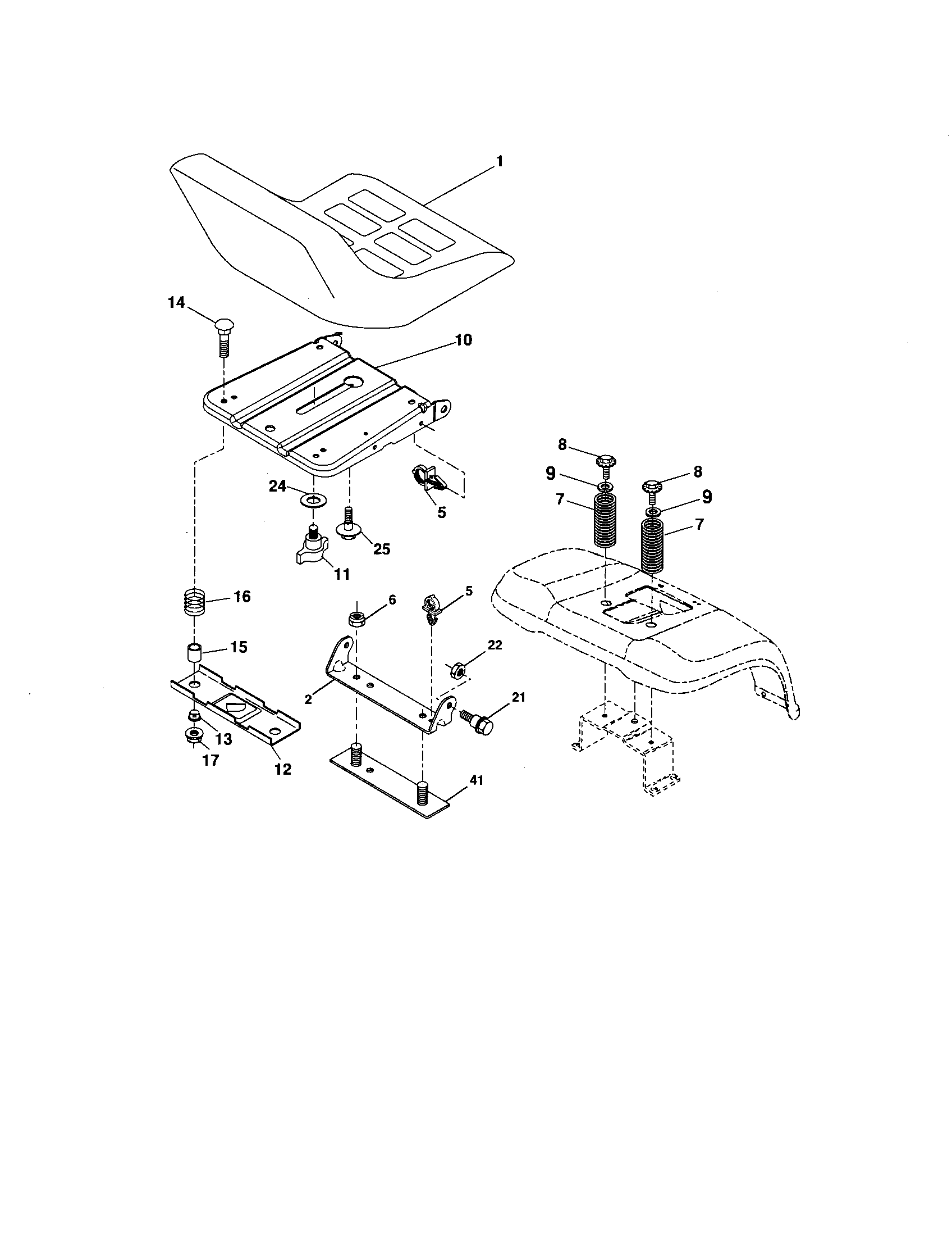 Craftsman 917276826 seat assembly diagram