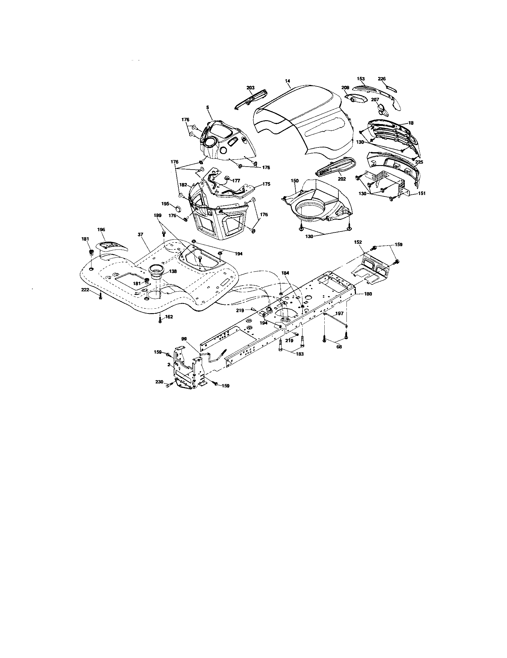Craftsman 917276640 chassis assembly diagram