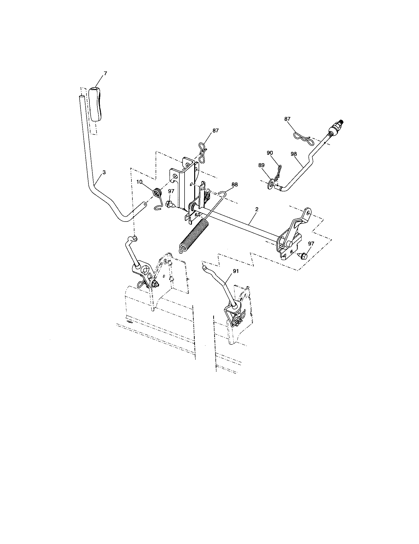 Craftsman 917276640 lift assembly diagram