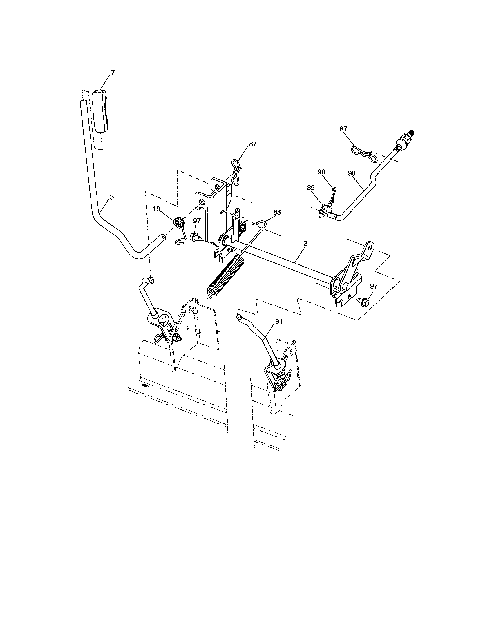 Craftsman 917276680 lift assembly diagram