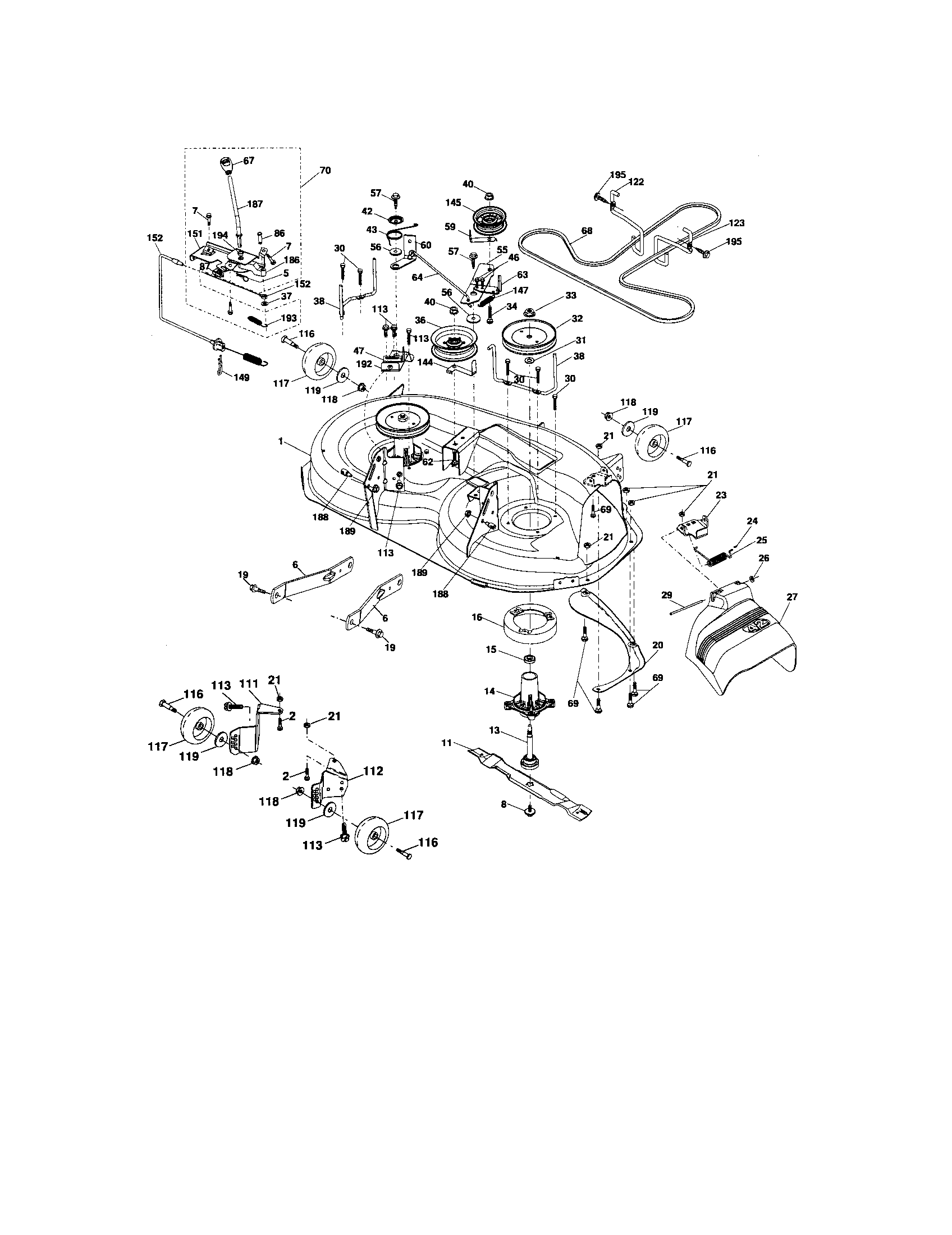Craftsman 917276680 mower deck diagram