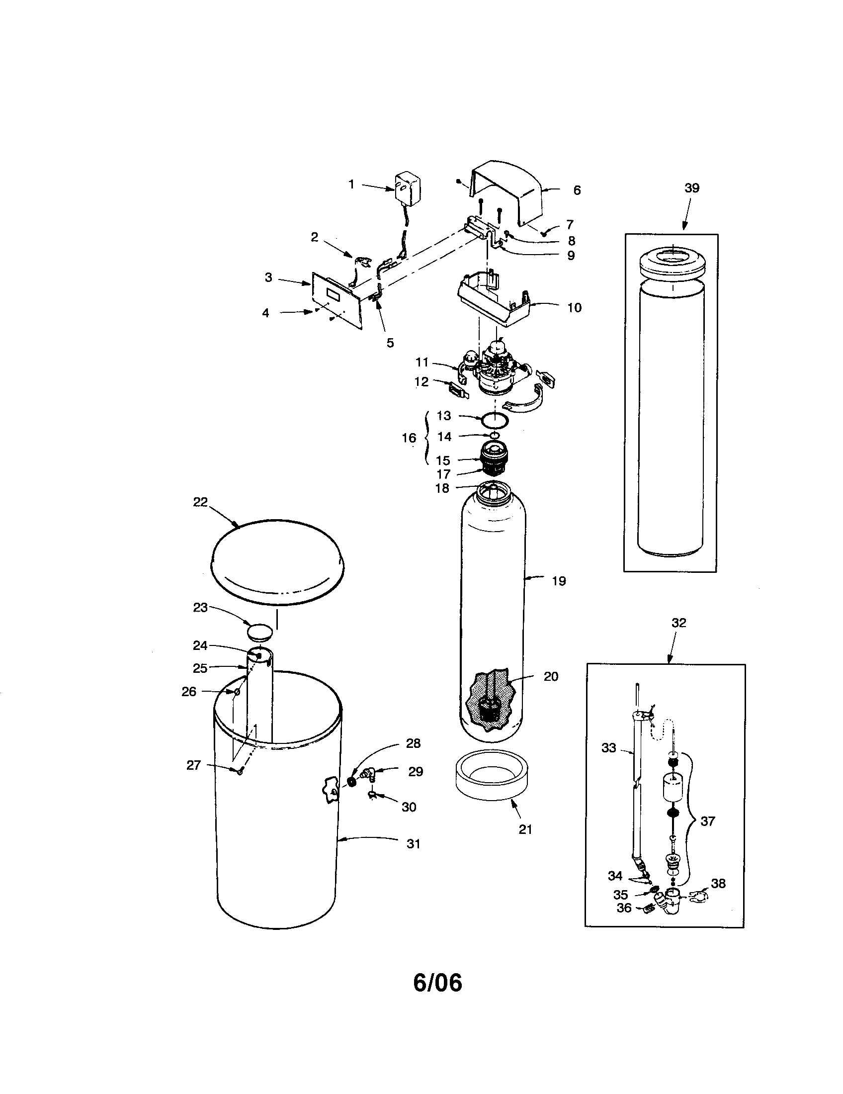 Kenmore 625348261 tanks/shroud kit diagram