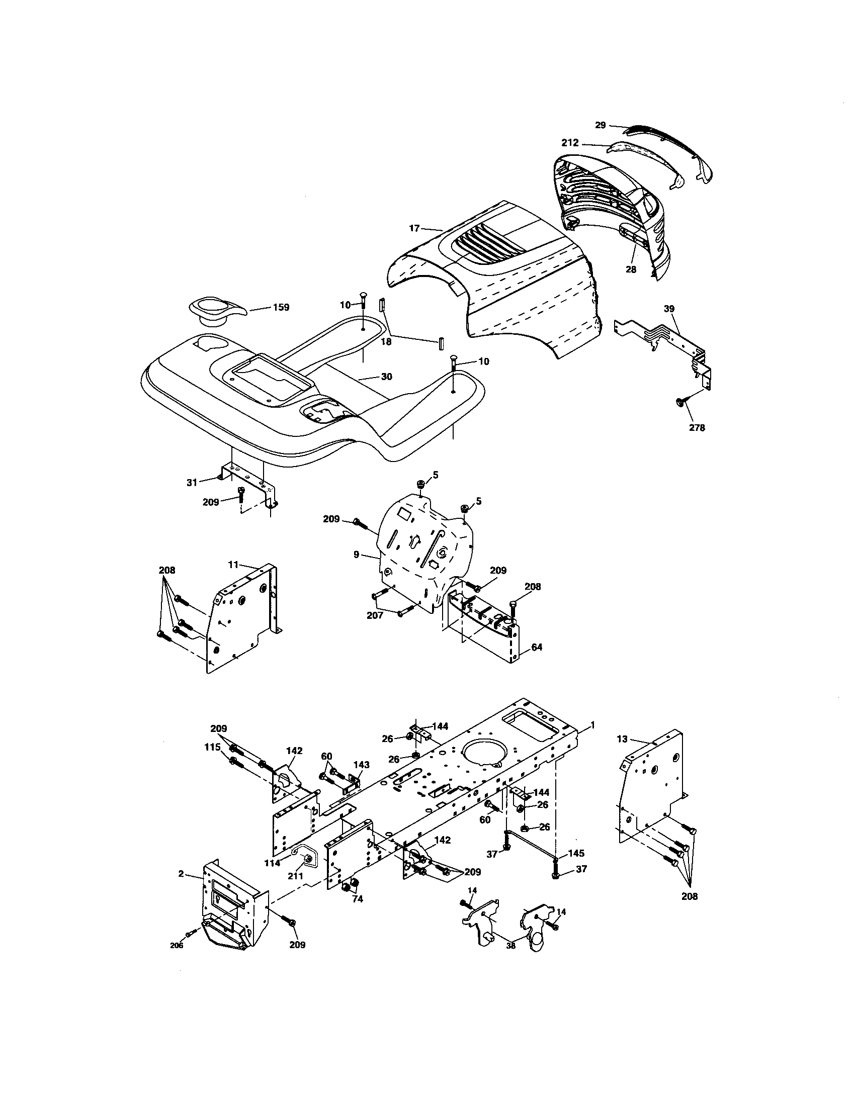 Craftsman 917276751 chassis and enclosures diagram