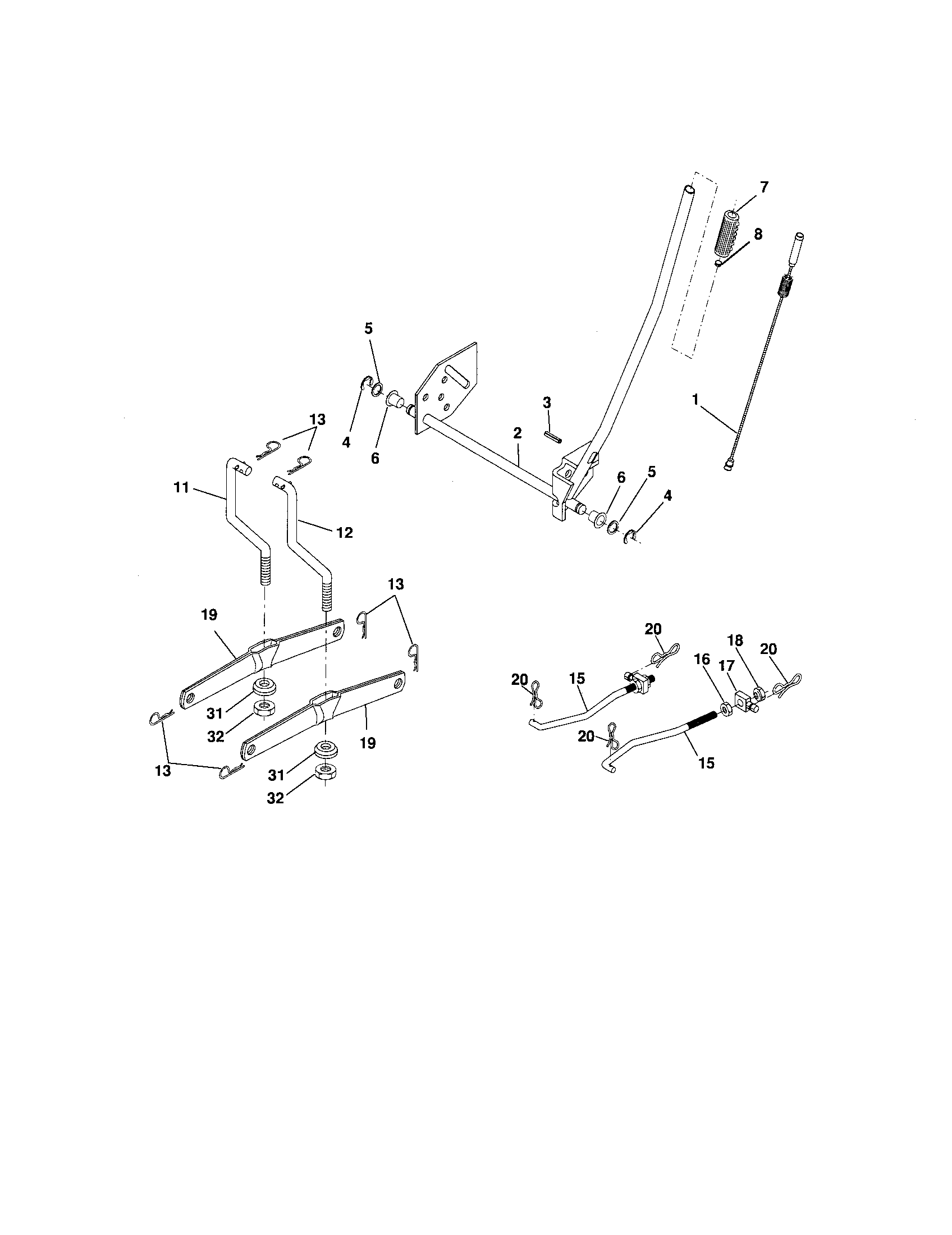 Craftsman 917276751 lift assembly diagram