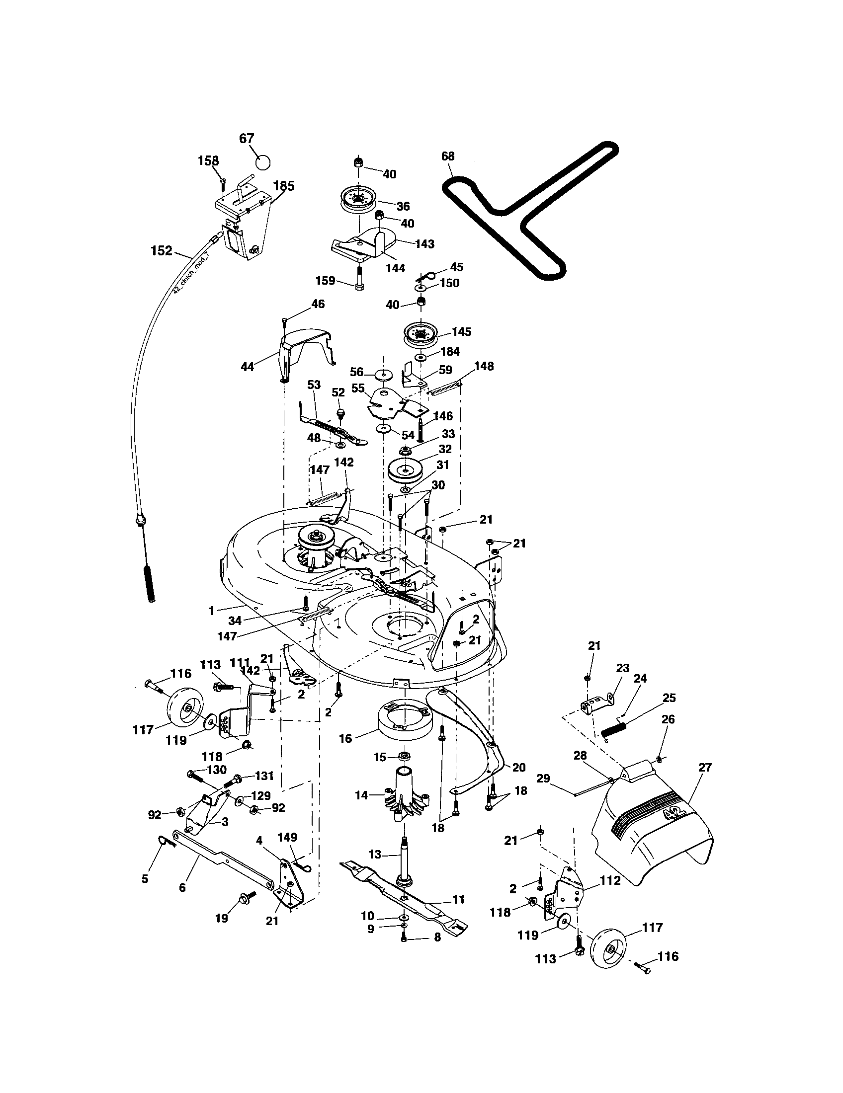 Craftsman 917276751 mower deck diagram