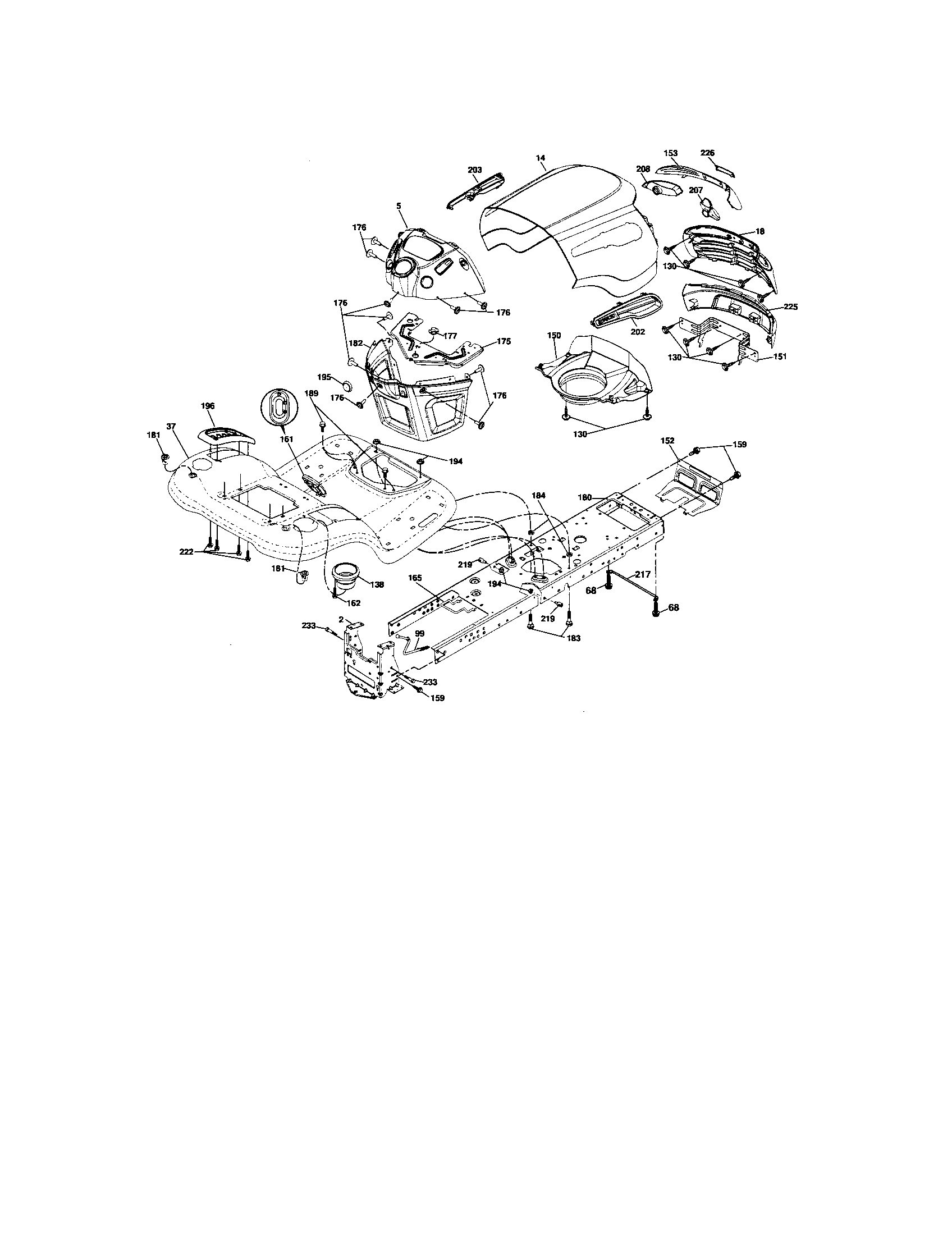Craftsman 917276802 chassis assembly diagram