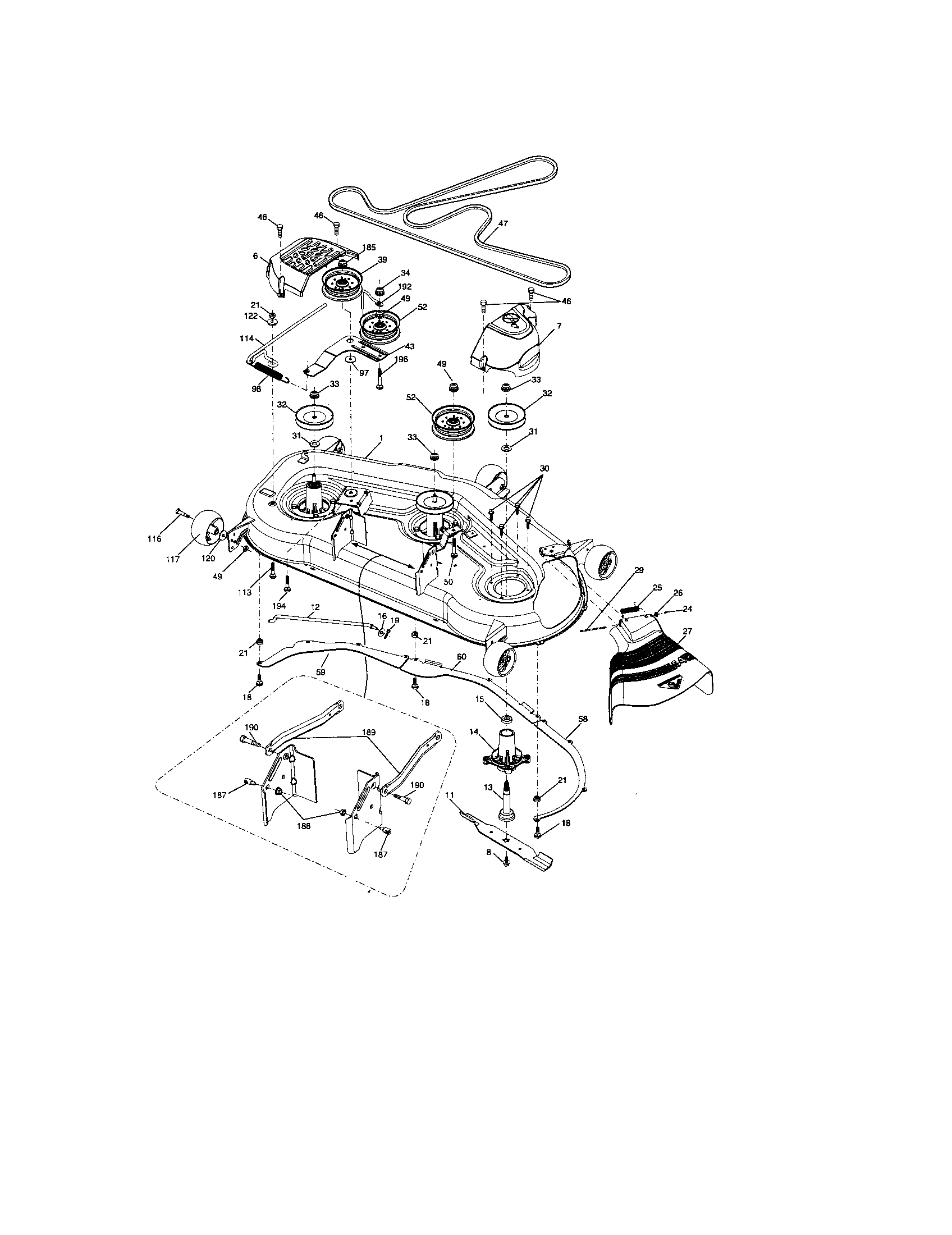Craftsman 917276802 mower deck diagram