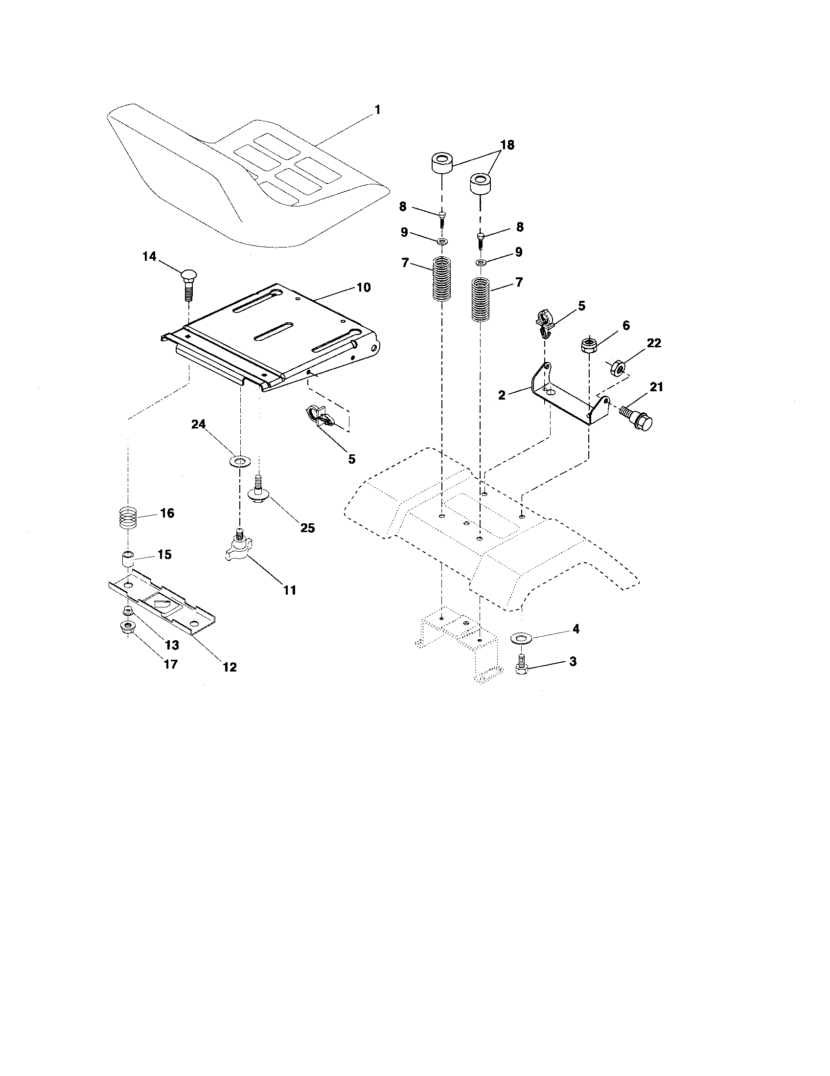 Southern States SP185H42YT seat assembly diagram