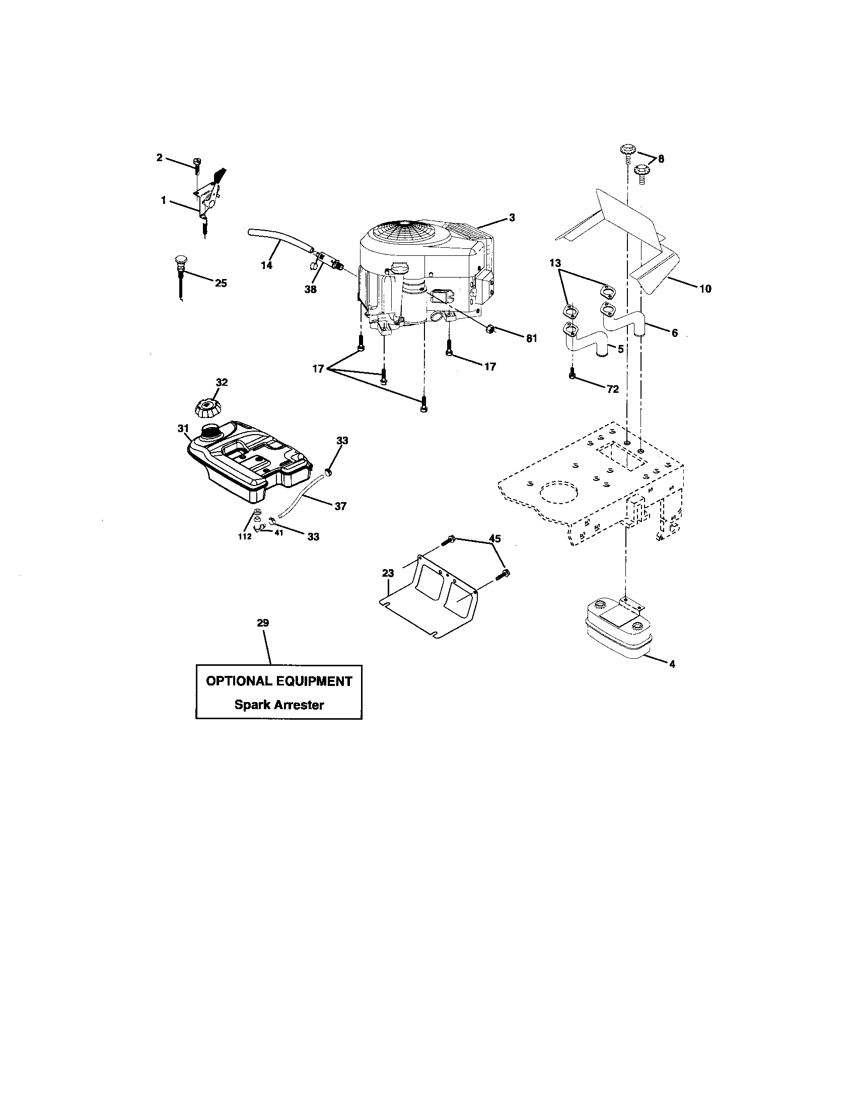 Southern States 96012002500 engine diagram