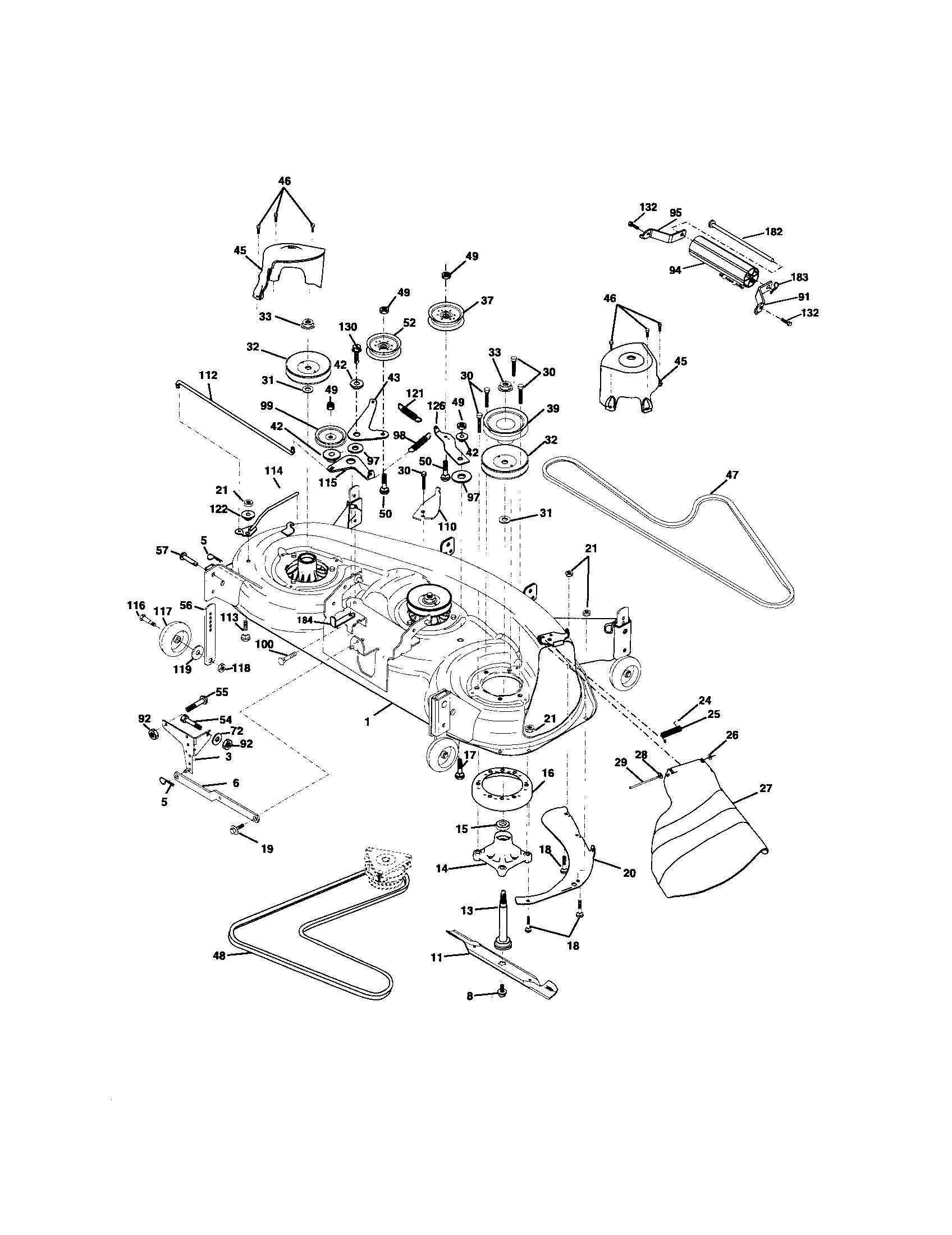 Southern States 96012002500 mower diagram