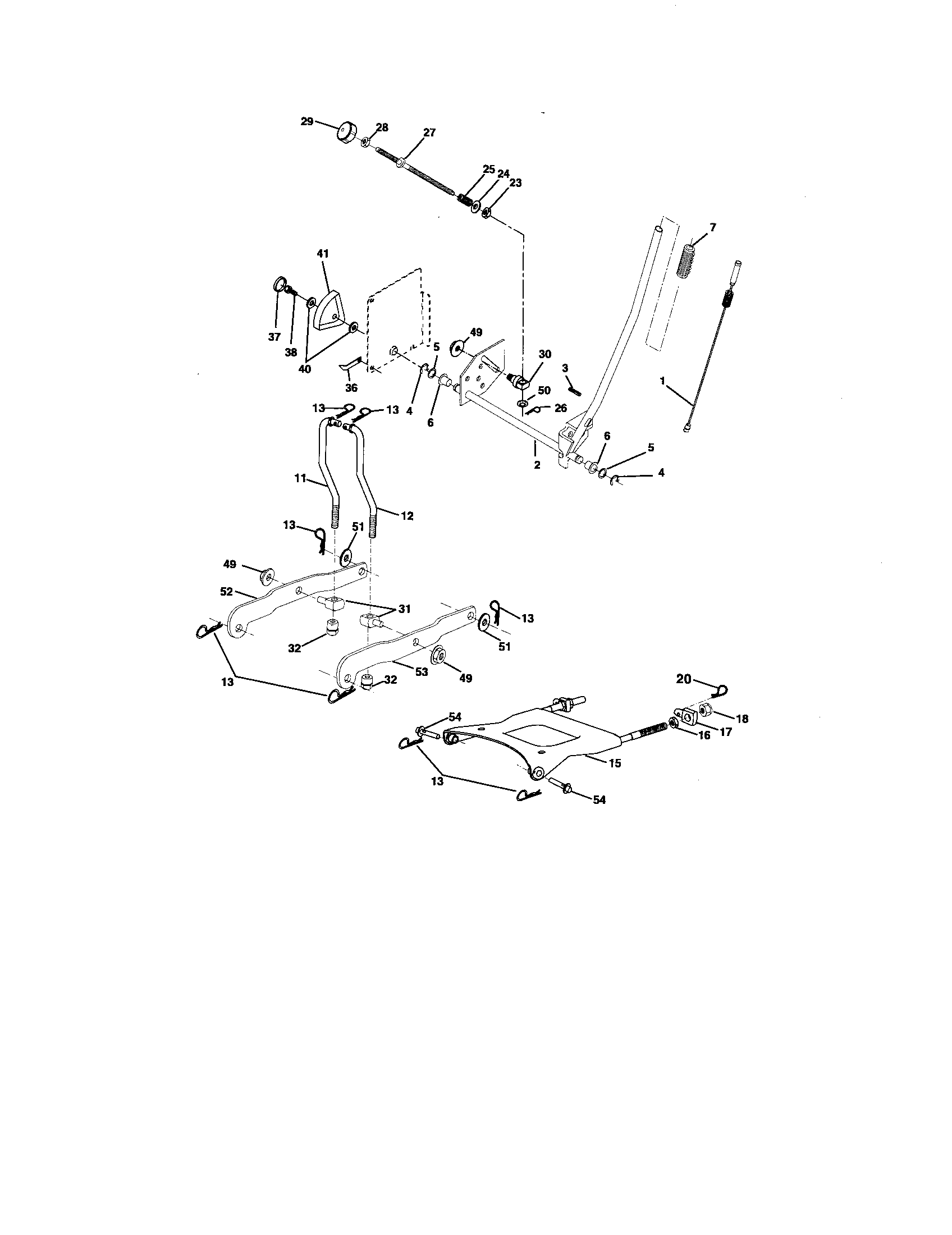 Southern States 96012002500 mower lift diagram