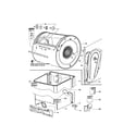 Fisher & Paykel DEGX1-96010B cabinet/drum/inlet duct diagram