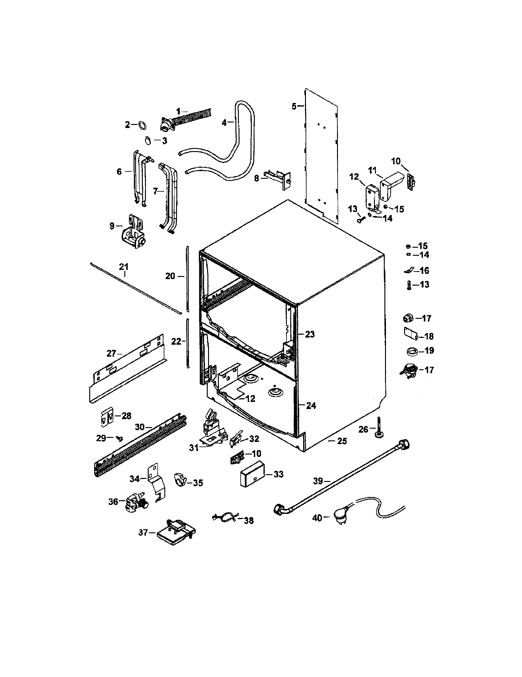 Fisher & Paykel DS601-87494 cabinet diagram