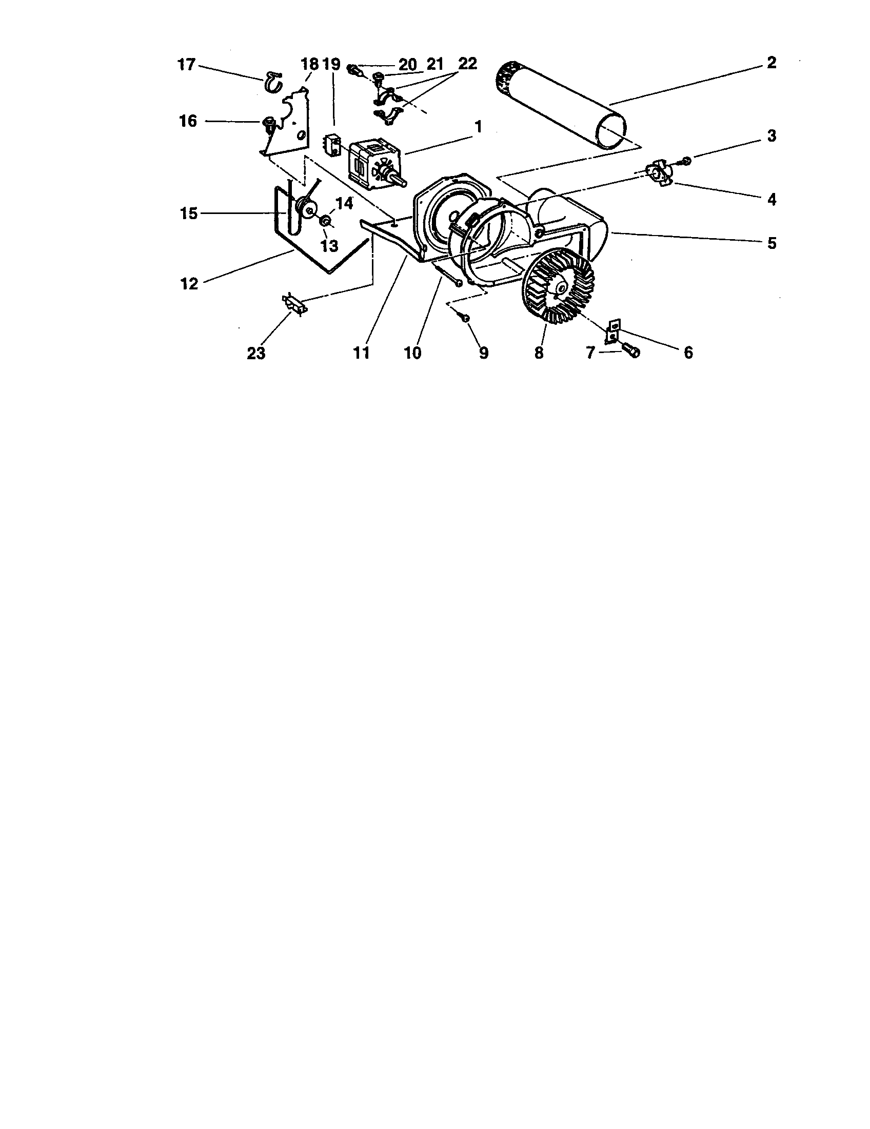 Fisher & Paykel DG04-US5 blower and drive diagram