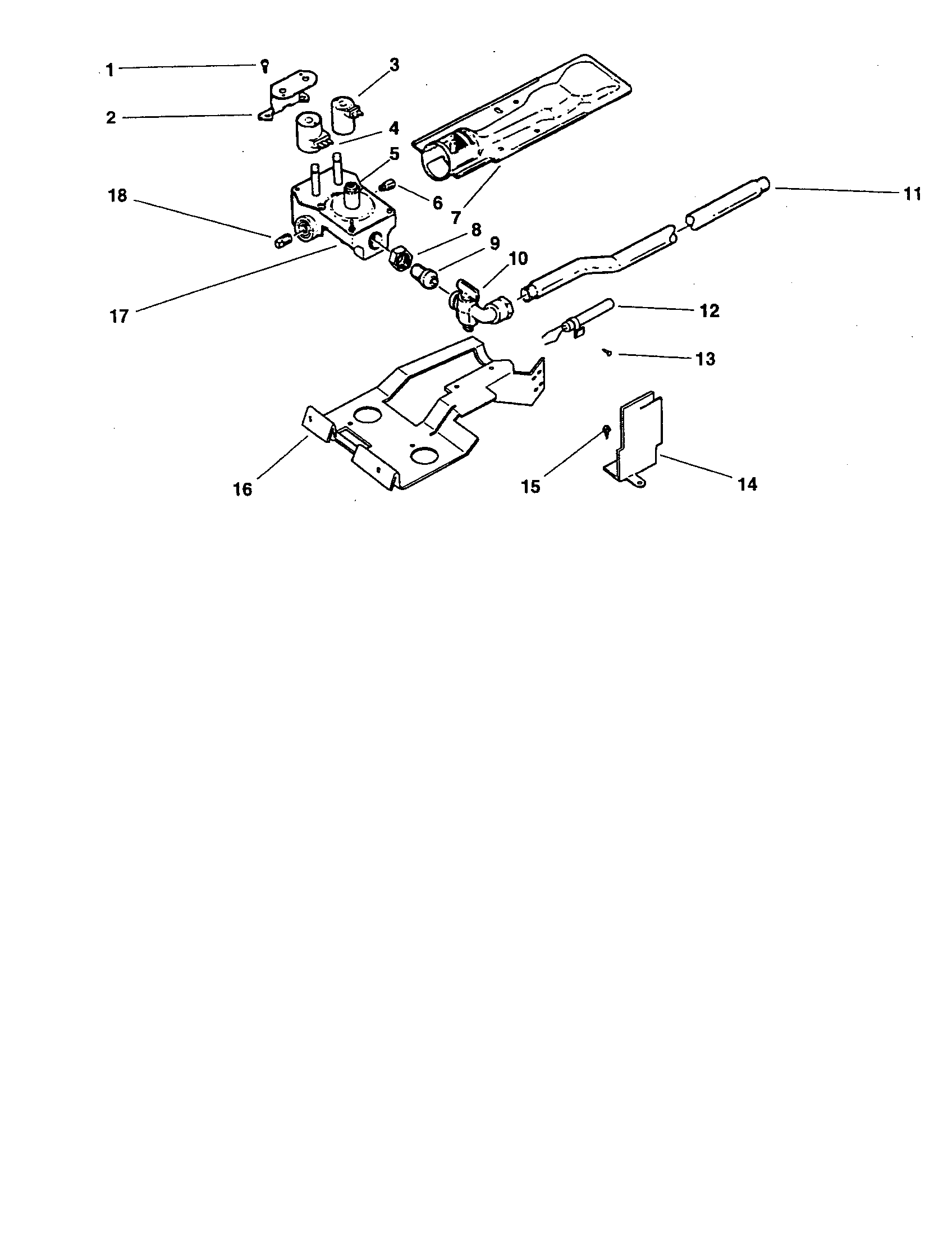 Fisher & Paykel DG04-US5 gas valve and burner diagram