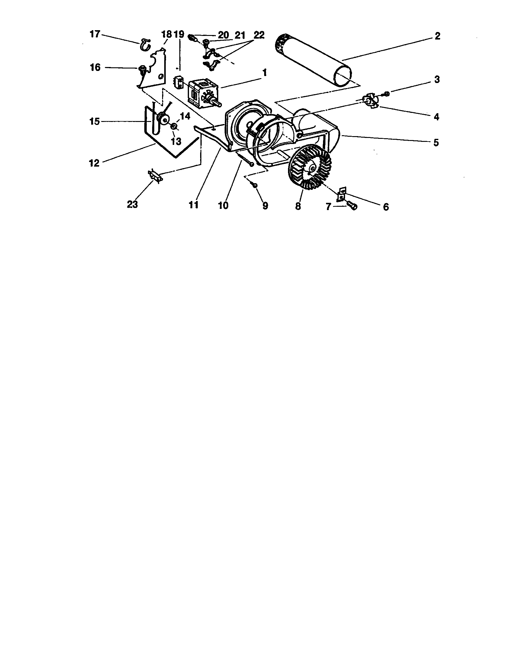 Fisher & Paykel DE04-US2 blower and drive diagram
