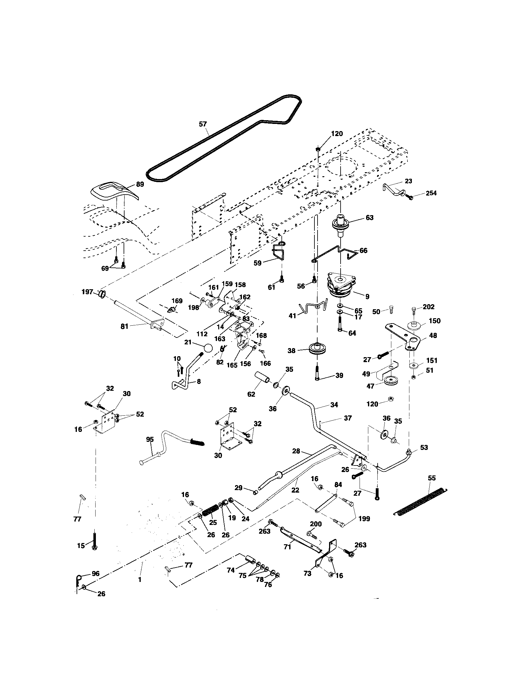 Poulan 96012004100 drive diagram