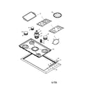 Fisher & Paykel GC913 hob top diagram