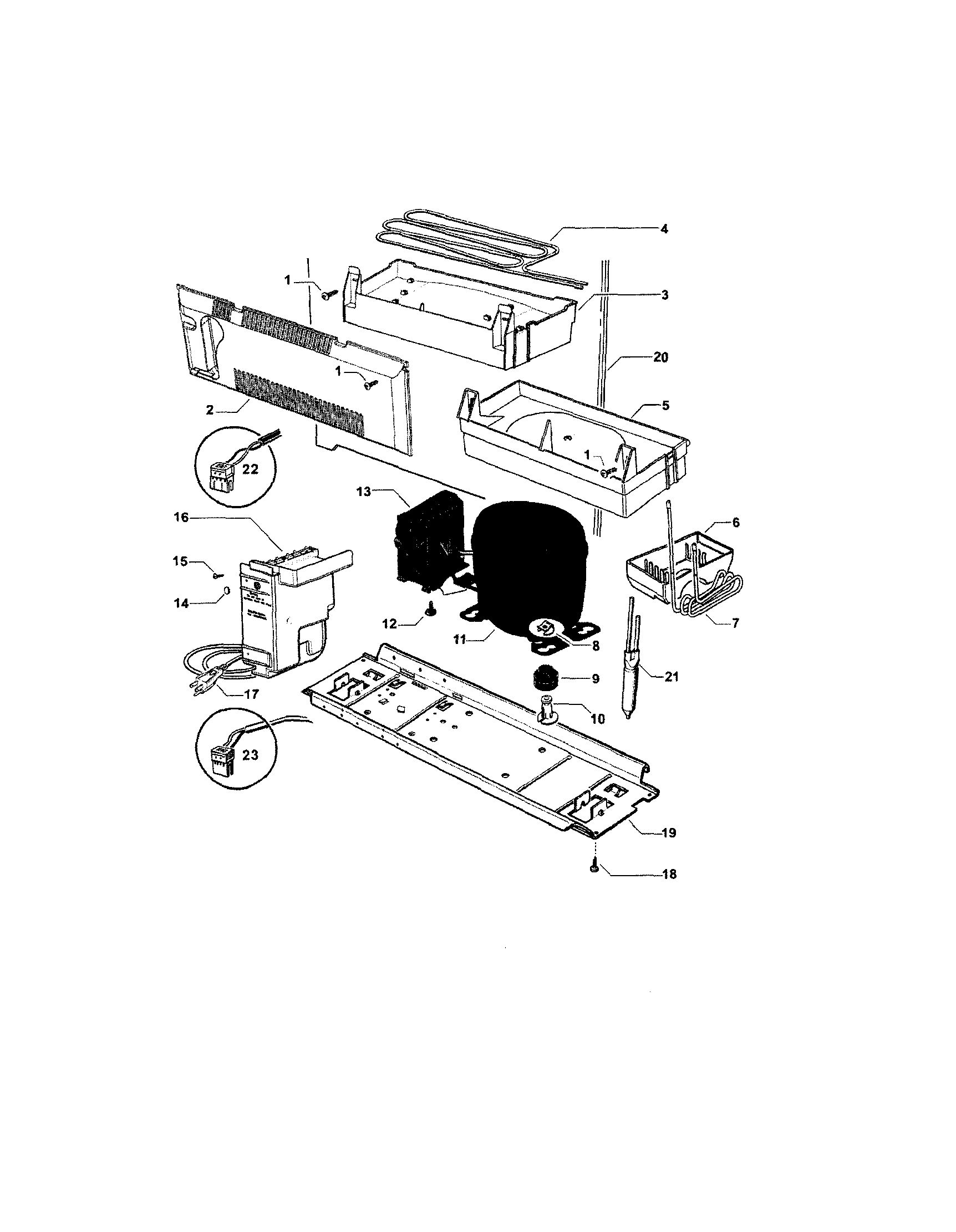 Fisher & Paykel E522A-21767A compressor/power module diagram