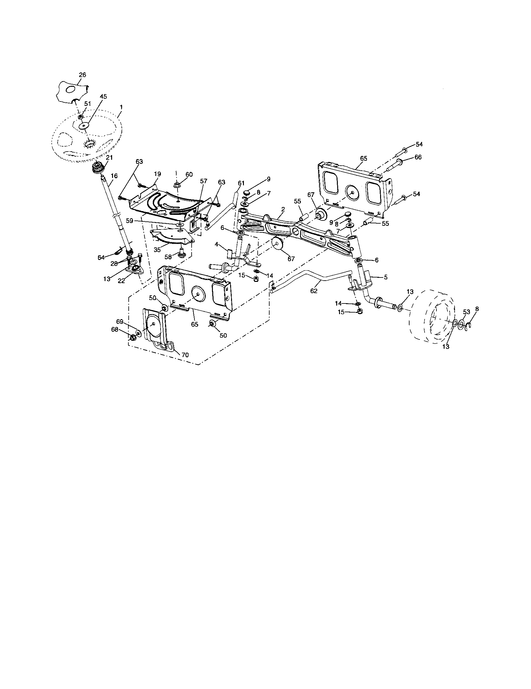 Husqvarna 917279180 steering assembly diagram