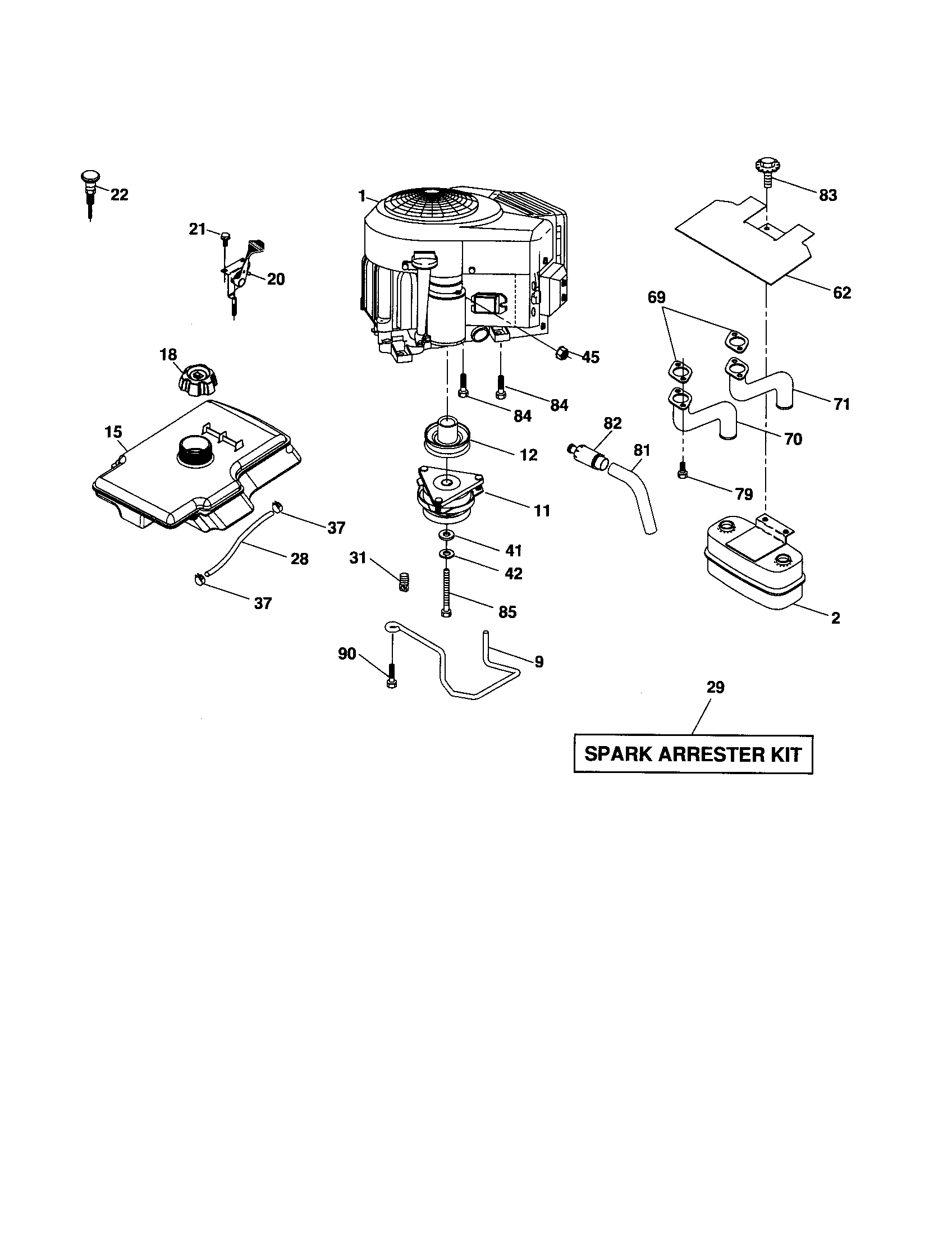 Husqvarna 917279180 engine diagram