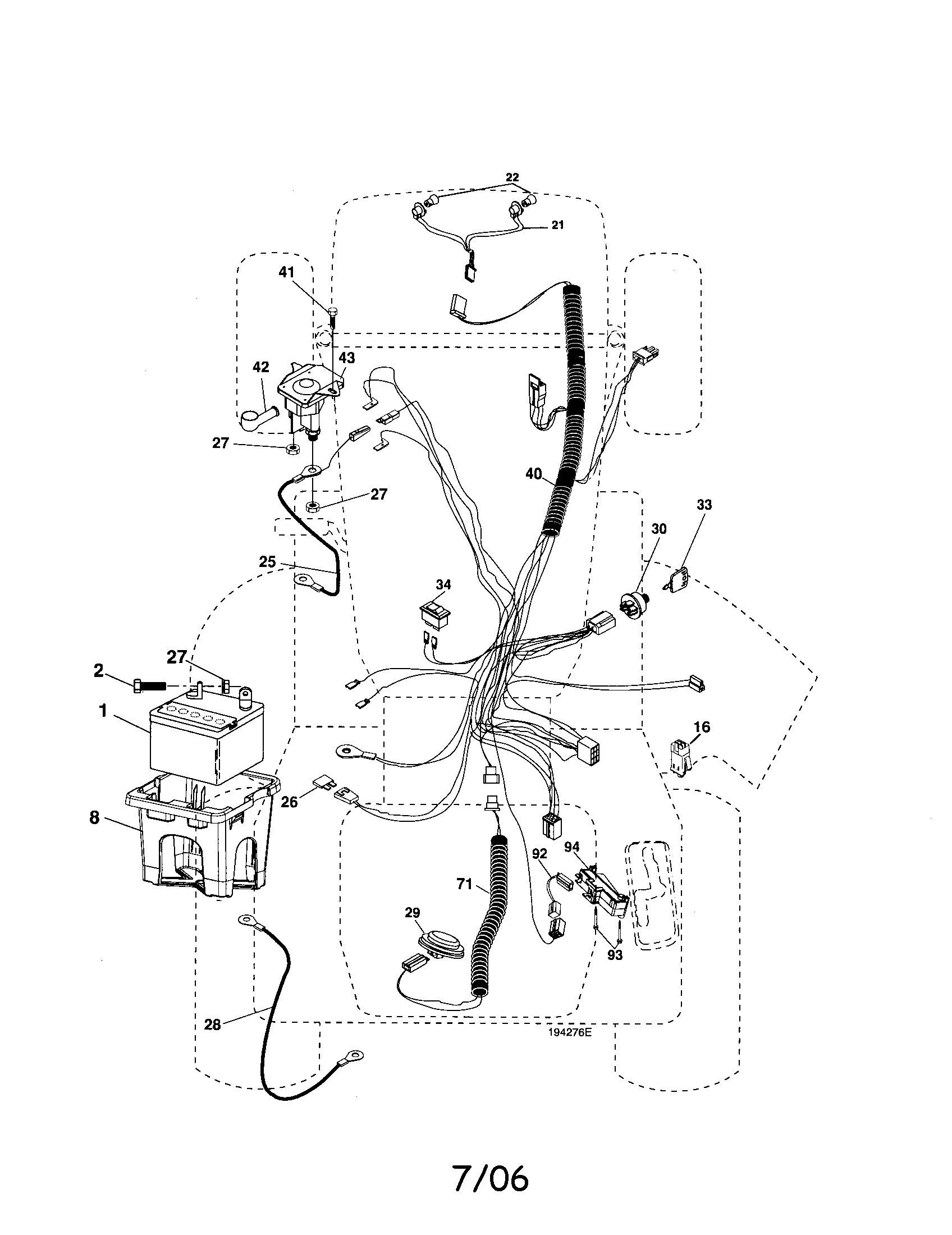 Husqvarna 96043000301 electrical diagram