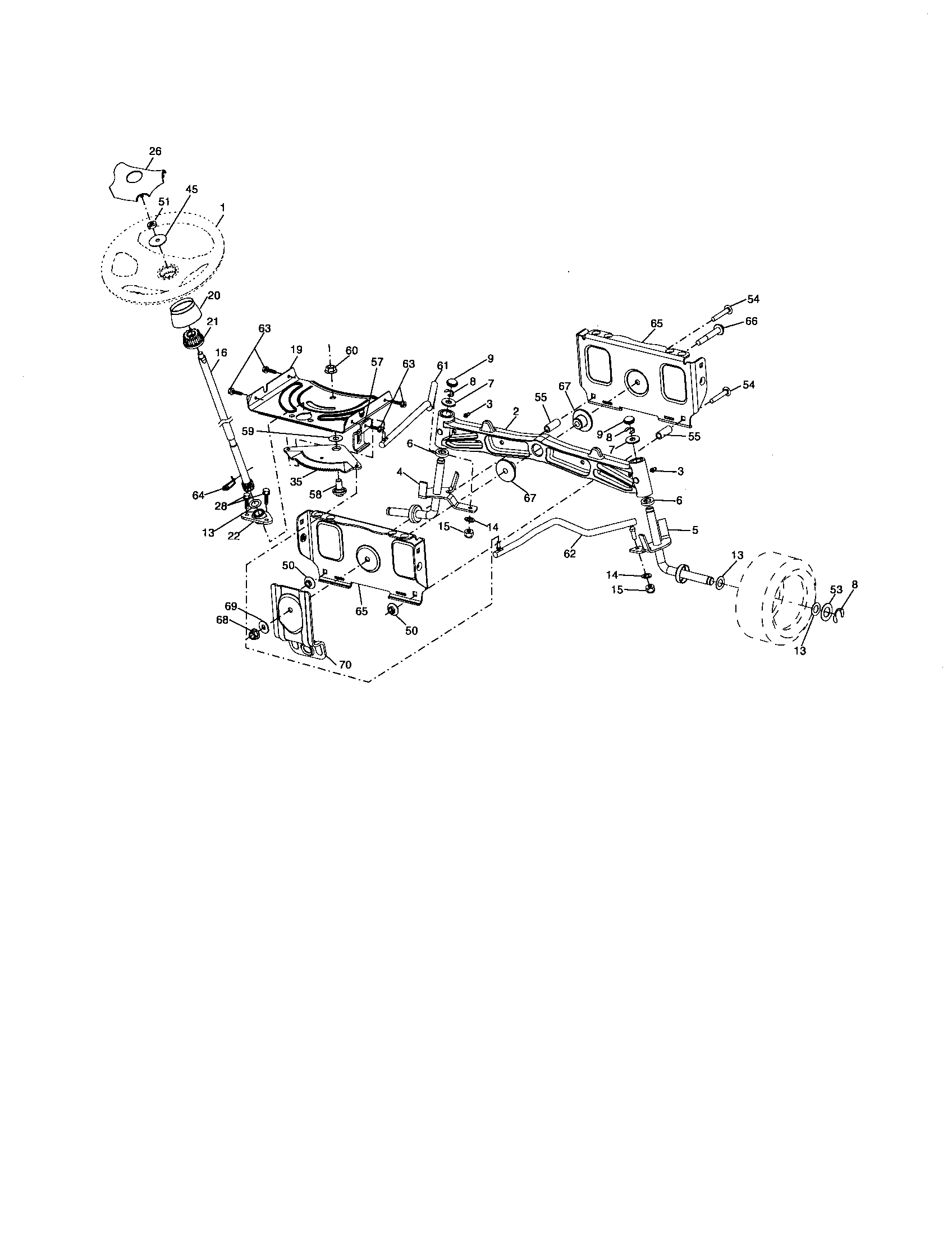 Husqvarna 96043000301 steering assembly diagram