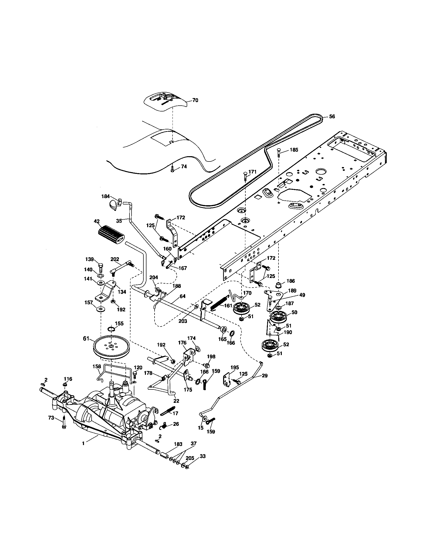 Husqvarna 96043000301 drive diagram