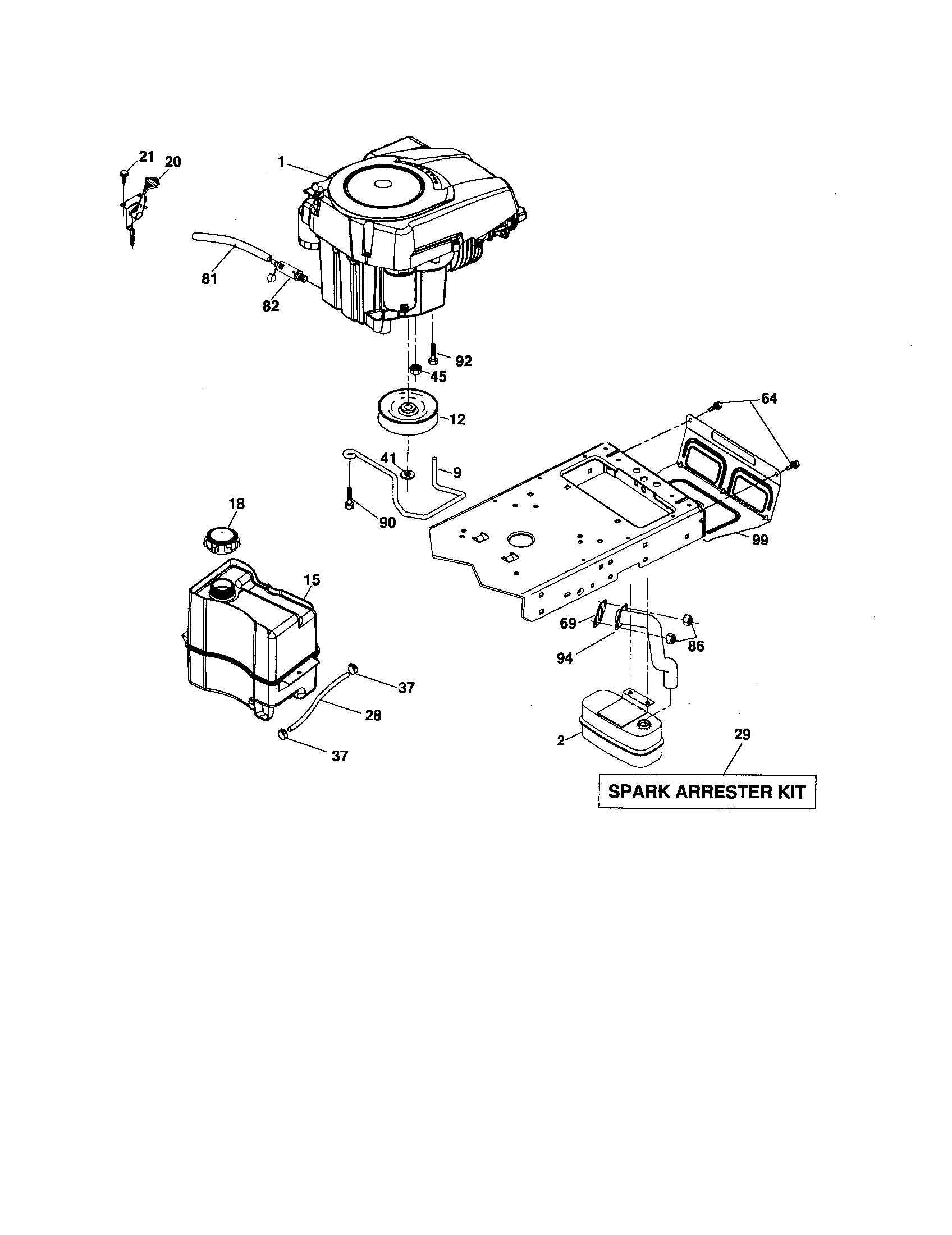 Husqvarna 96043000301 engine diagram