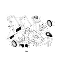 Poulan 96142002501 engine/housing/handle diagram