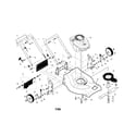 Poulan 96146000201 engine/housing/handle diagram