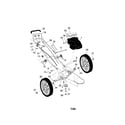 Poulan PPWT622 engine/wheels/handle diagram