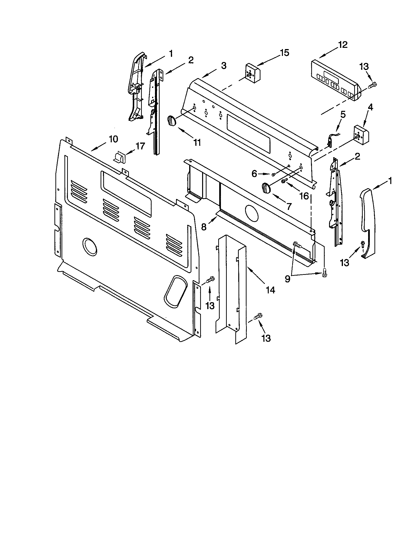 Whirlpool RF388LXGQ4 control panel diagram