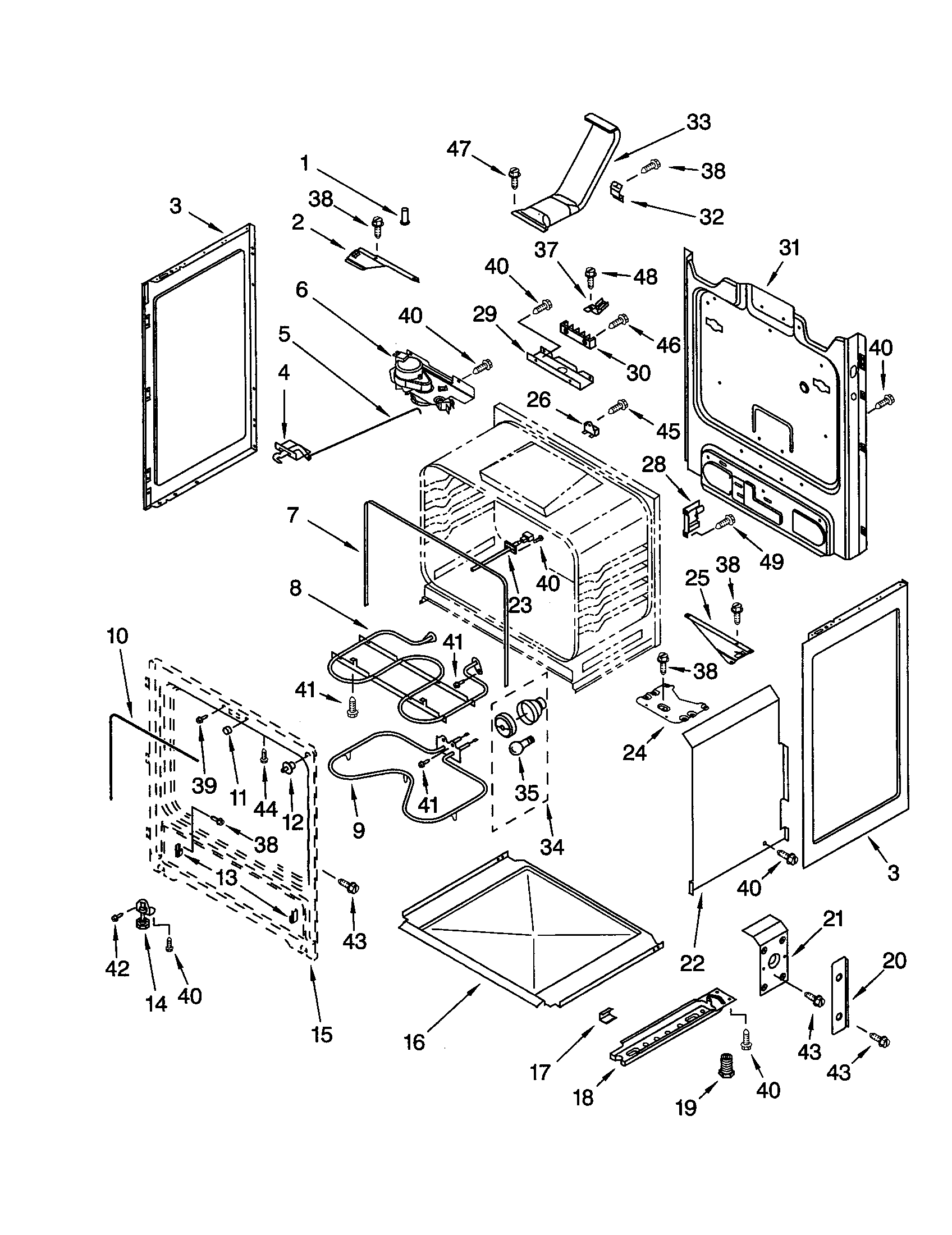 Whirlpool RF388LXGQ4 chassis diagram