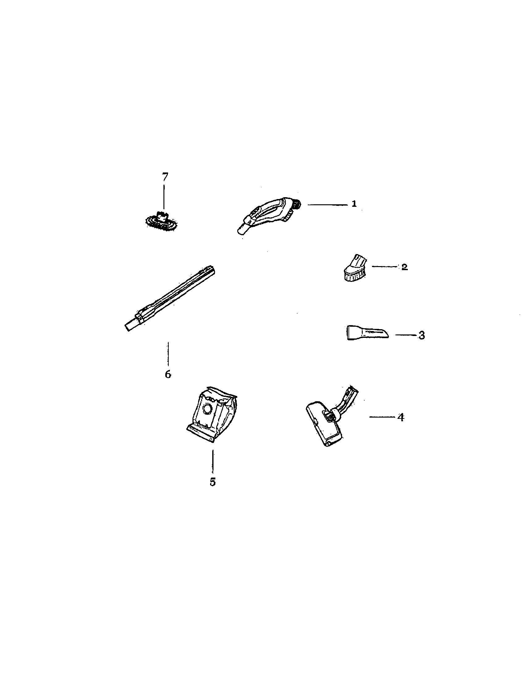 Electrolux EL7000A accessories diagram