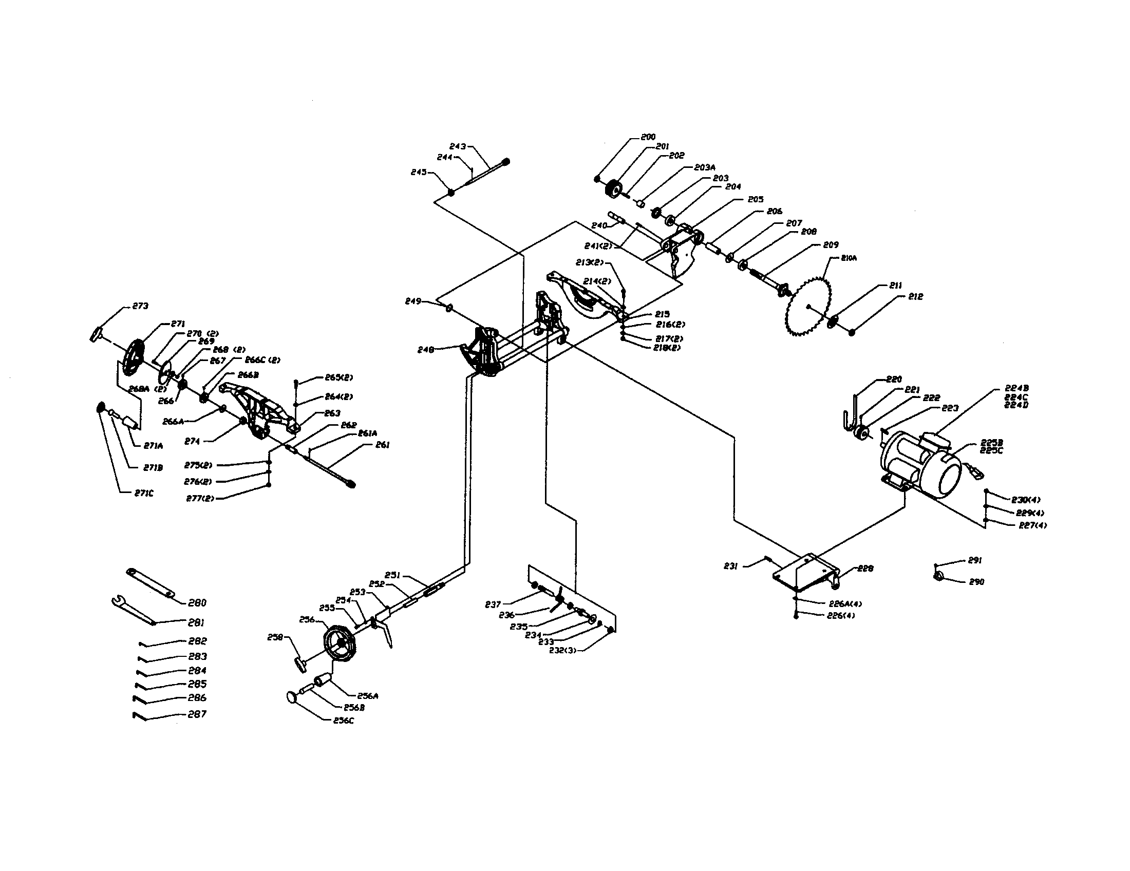 Craftsman 152221040 blade assembly diagram