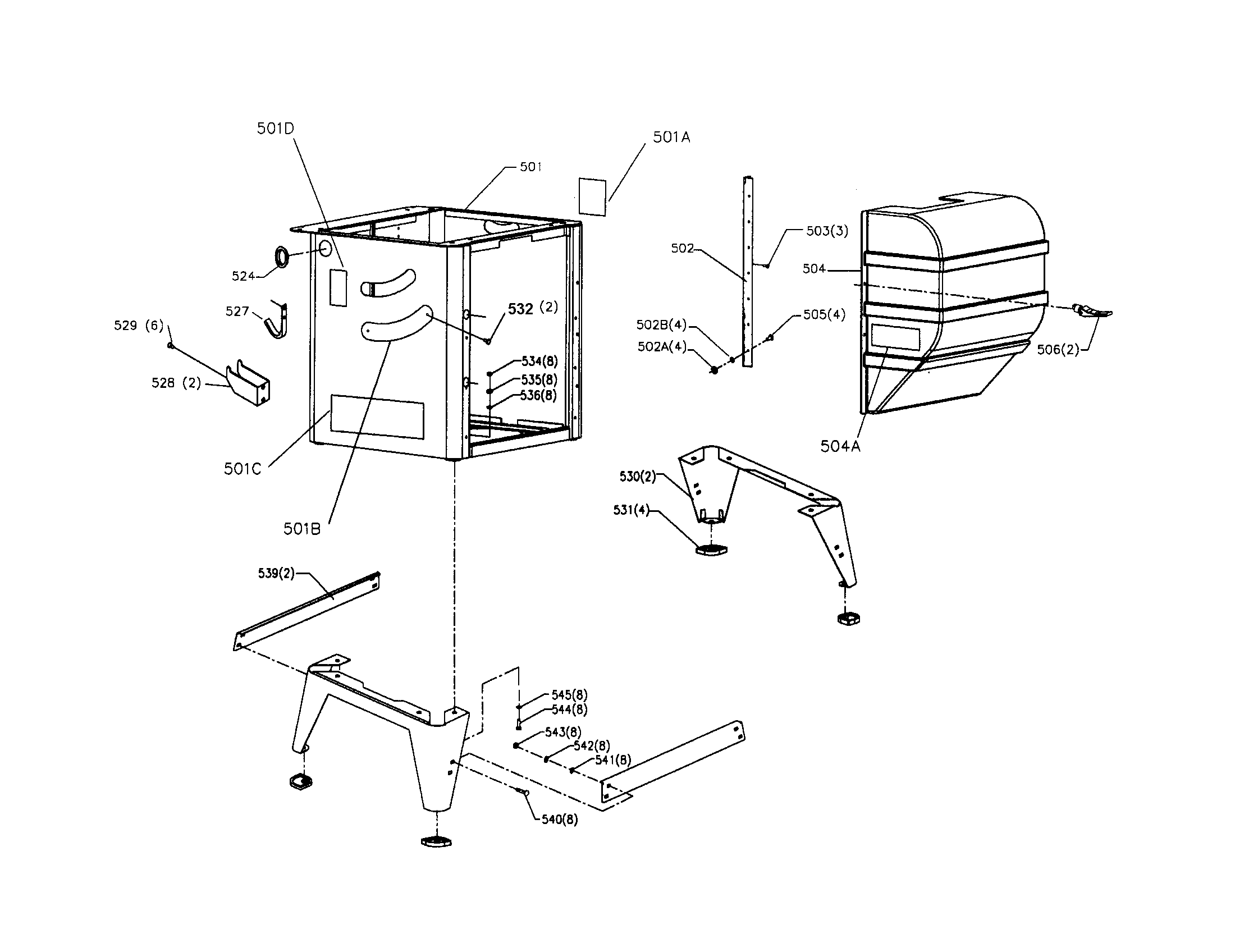 Craftsman 152221040 stand assembly diagram