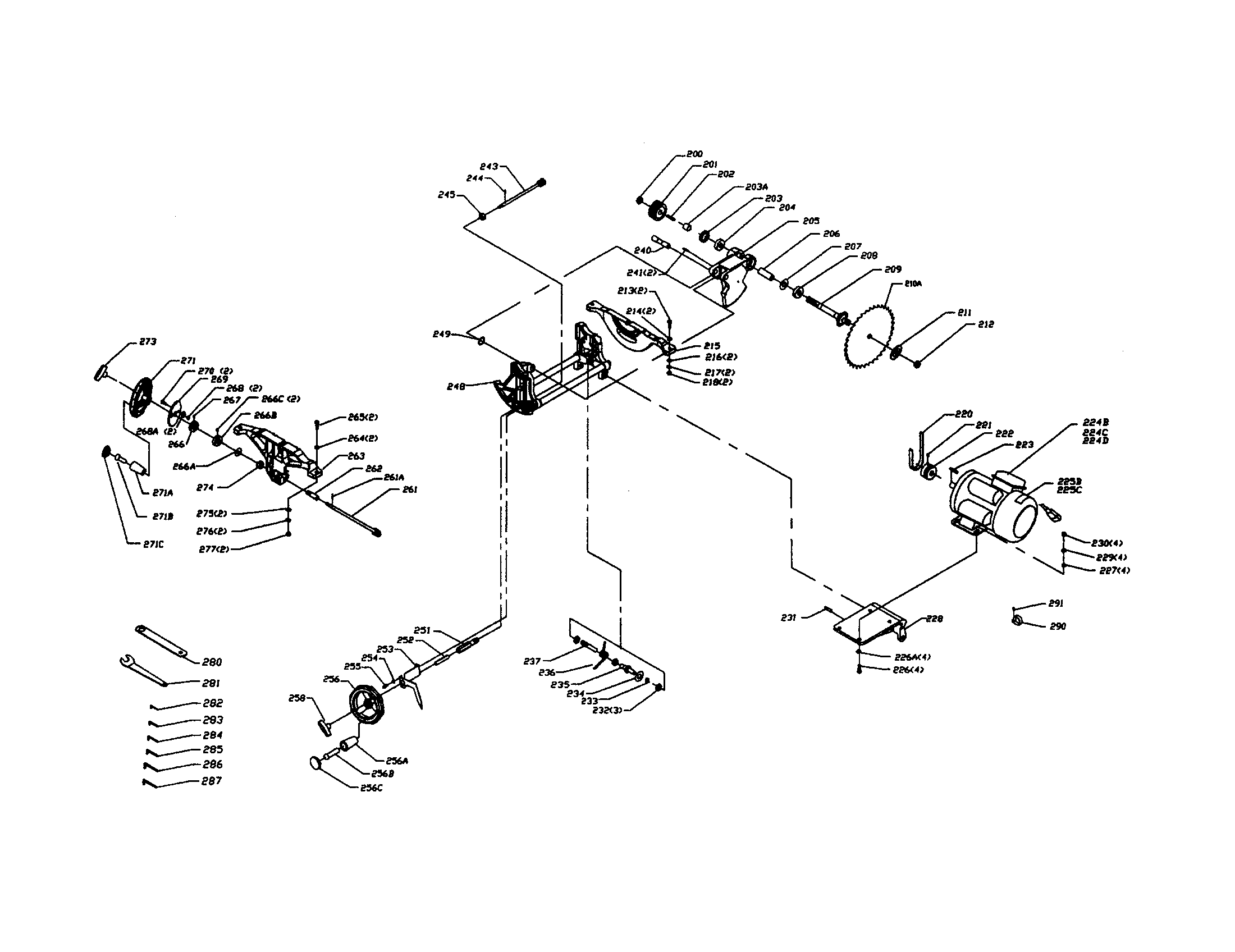 Craftsman 152221140 blade assembly diagram
