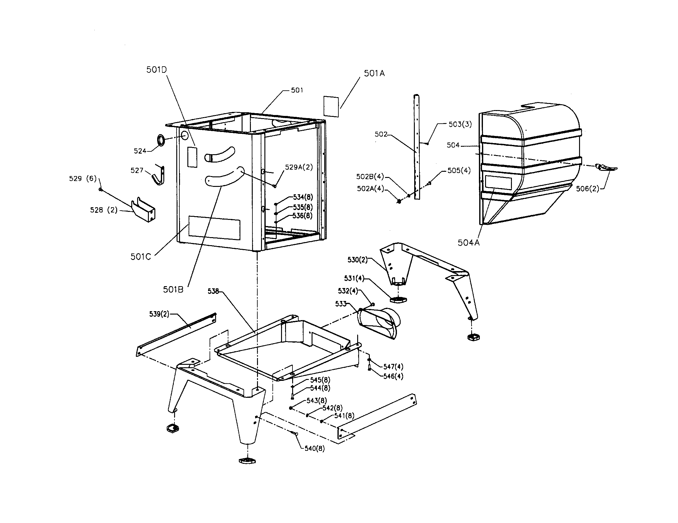 Craftsman 152221140 stand assembly diagram