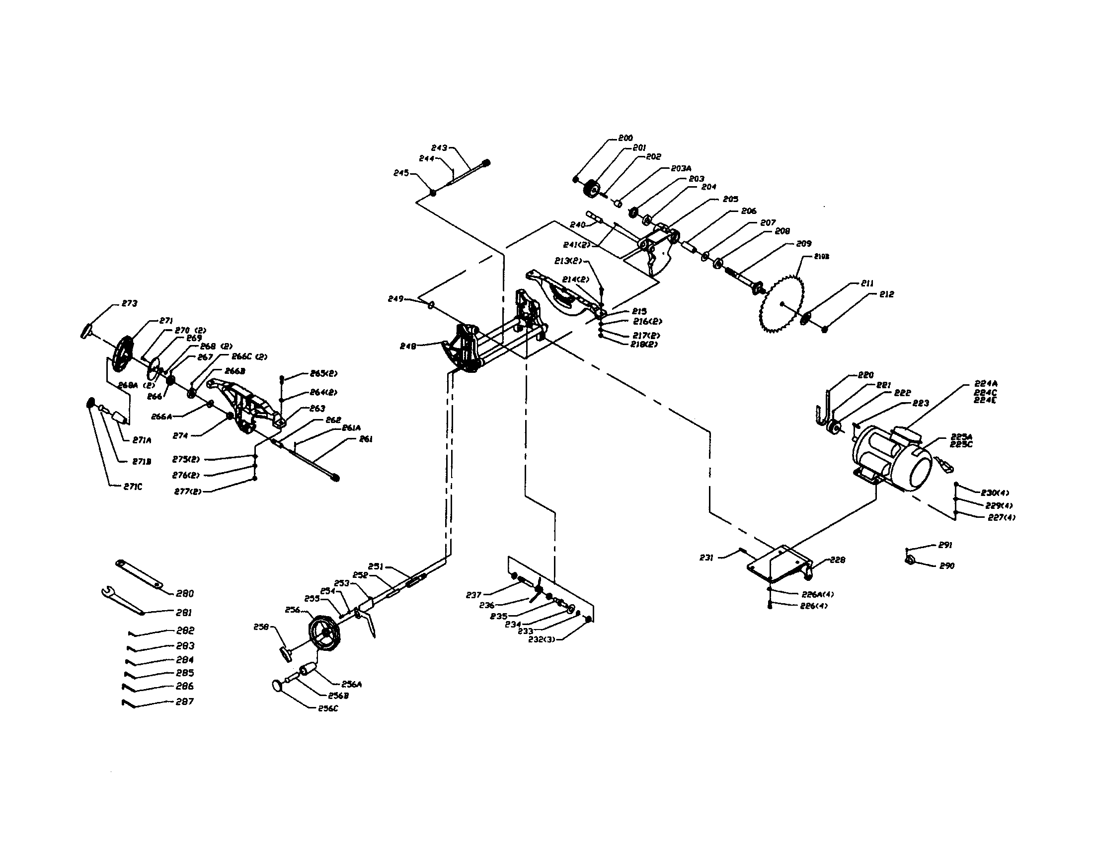 Craftsman 152221240 blade assembly diagram
