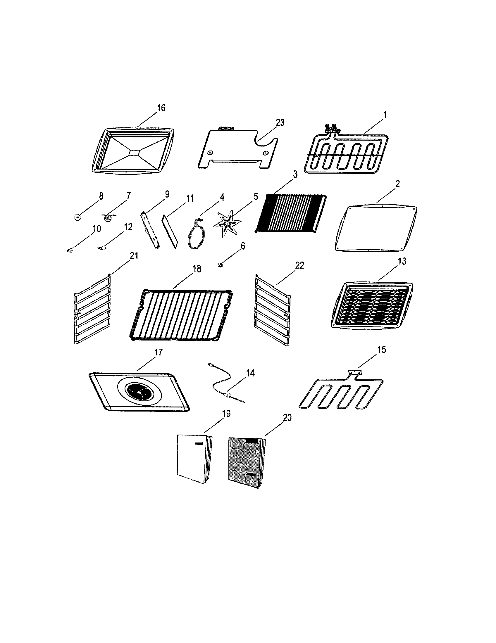 Fisher & Paykel OD302B elements & accessories diagram