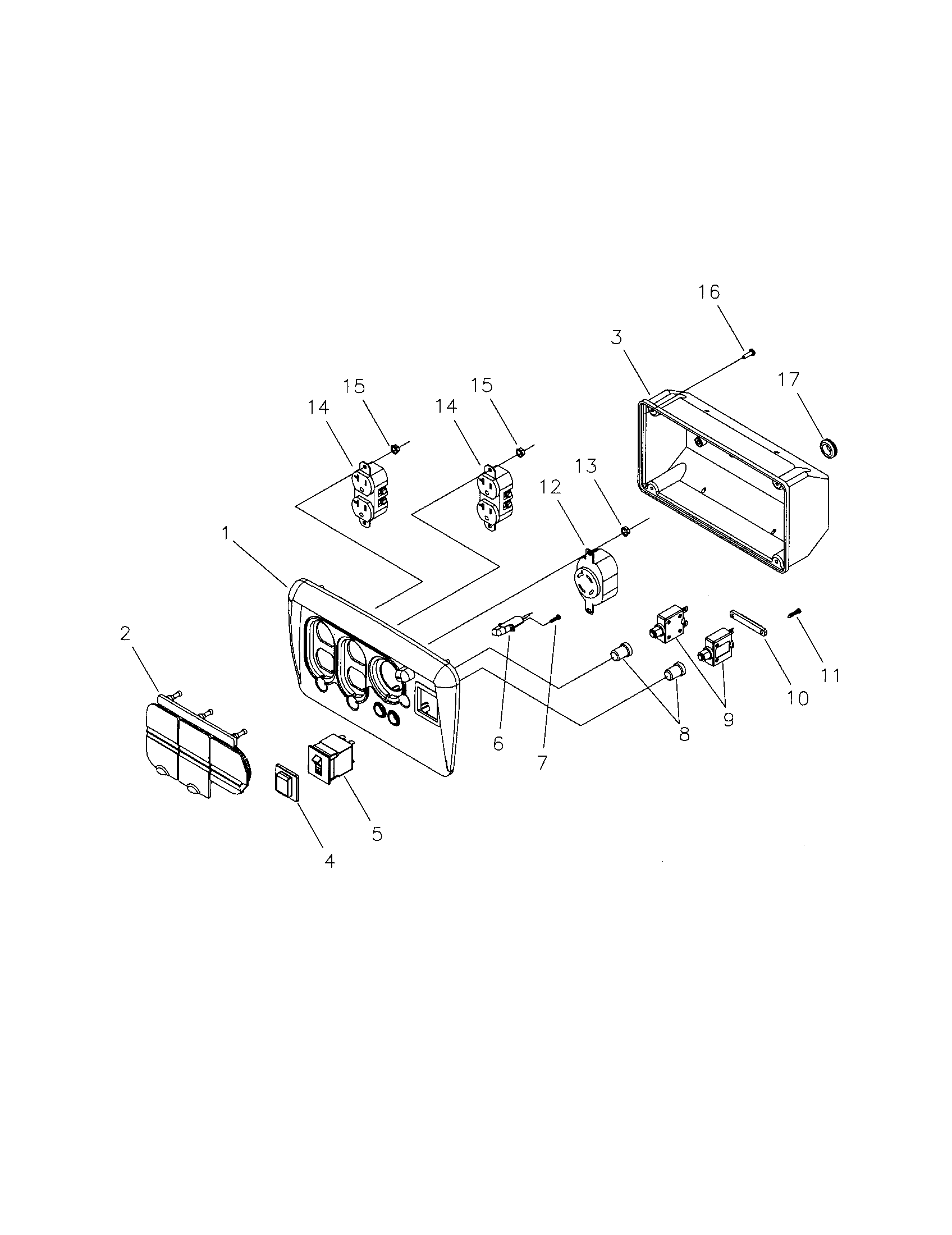 Troybilt 030247-01 control panel diagram